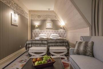 Фото номера Представительский двухместный номер с 1 кроватью Отель Aries Hotel &amp; SPA Zakopane г. Закопане 2