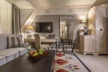 Фото номера Представительский двухместный номер с 1 кроватью Отель Aries Hotel &amp; SPA Zakopane г. Закопане 3