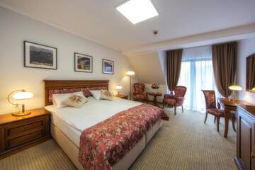 Фото номера Улучшенный двухместный номер с 1 кроватью Отель Hotel Paryski Art &amp; Business г. Закопане 6