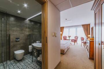 Фото номера Улучшенный двухместный номер с 1 кроватью Отель Hotel Paryski Art &amp; Business г. Закопане 14