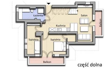 Фото номера Двухуровневые апартаменты Апартаменты Apartamenty Krzeptowskiego 2 Zakopane г. Закопане 42